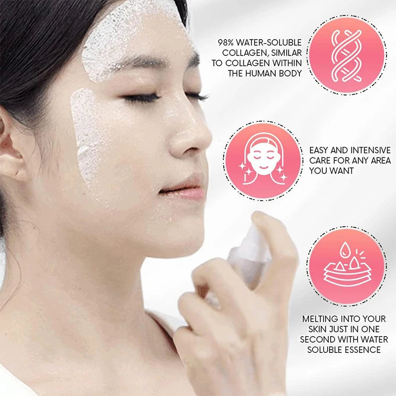 Mascarilla facial soluble de colágeno en papel, 3 unidades por bolsa, antiedad, hidratante, hidrolizada, reafirmante, lifting facial.