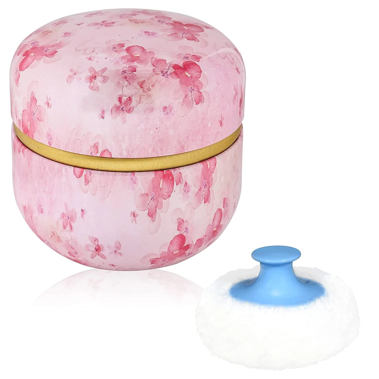Powder Puff and Powder Container for Body Dusting Powder Case with Puff fo Women Loose Powder Containers with Puff for Travel