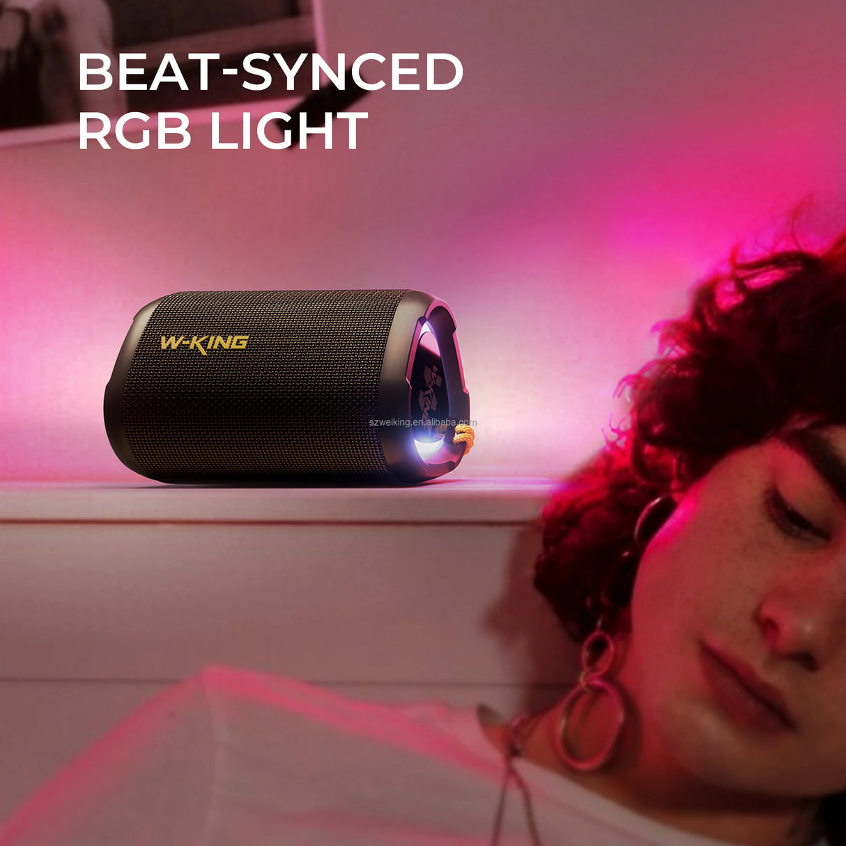 Enceinte Bluetooth avec écran LED, basses puissantes et puissance de 15 W, étanche IPX7, idéale pour les fêtes en plein air