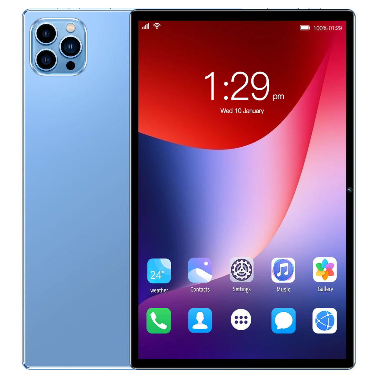 Nouvelle tablette PC 10,1 pouces pour l'étude et l'éducation, Octa Core, double SIM, 4 Go de RAM, 64 Go de ROM, appels 3G, Bluetooth, Wi-Fi, Google, 5 000 mAh