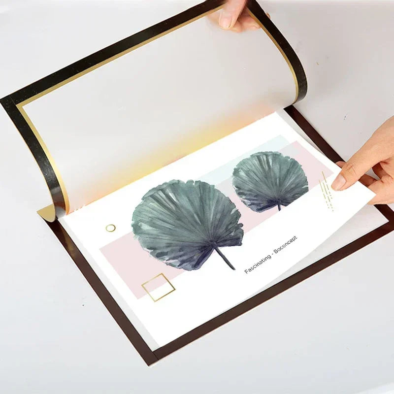 Marco de fotos magnético negro A4/A5/A6, columna publicitaria, columna publicitaria, marco de póster suave autoadhesivo, carpeta de certificados