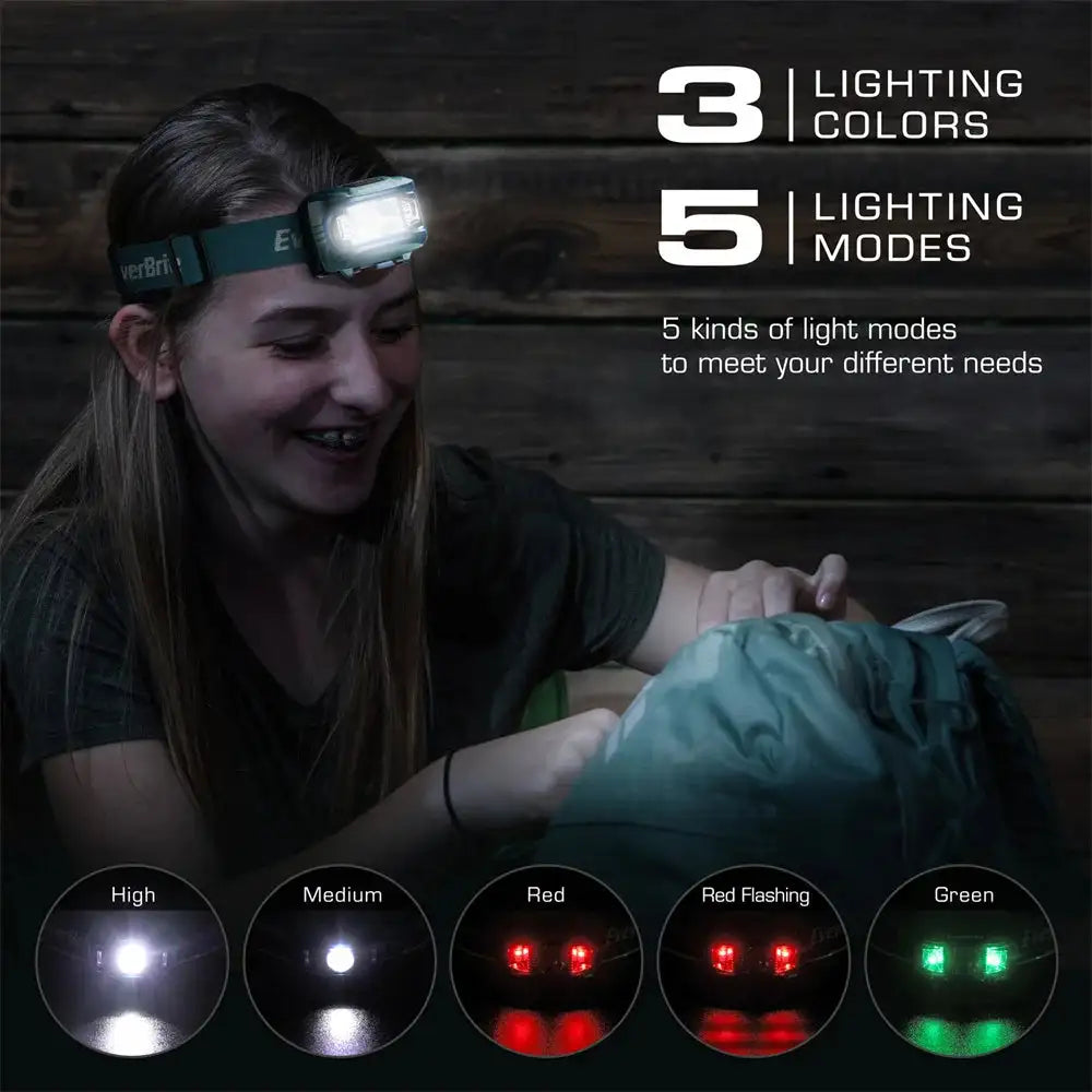 EverBrite LED Candy Colors Headlamp 5 Lighting Modes Headlamp Perfect for Running Camping Hiking With AAA battery - Lootquake