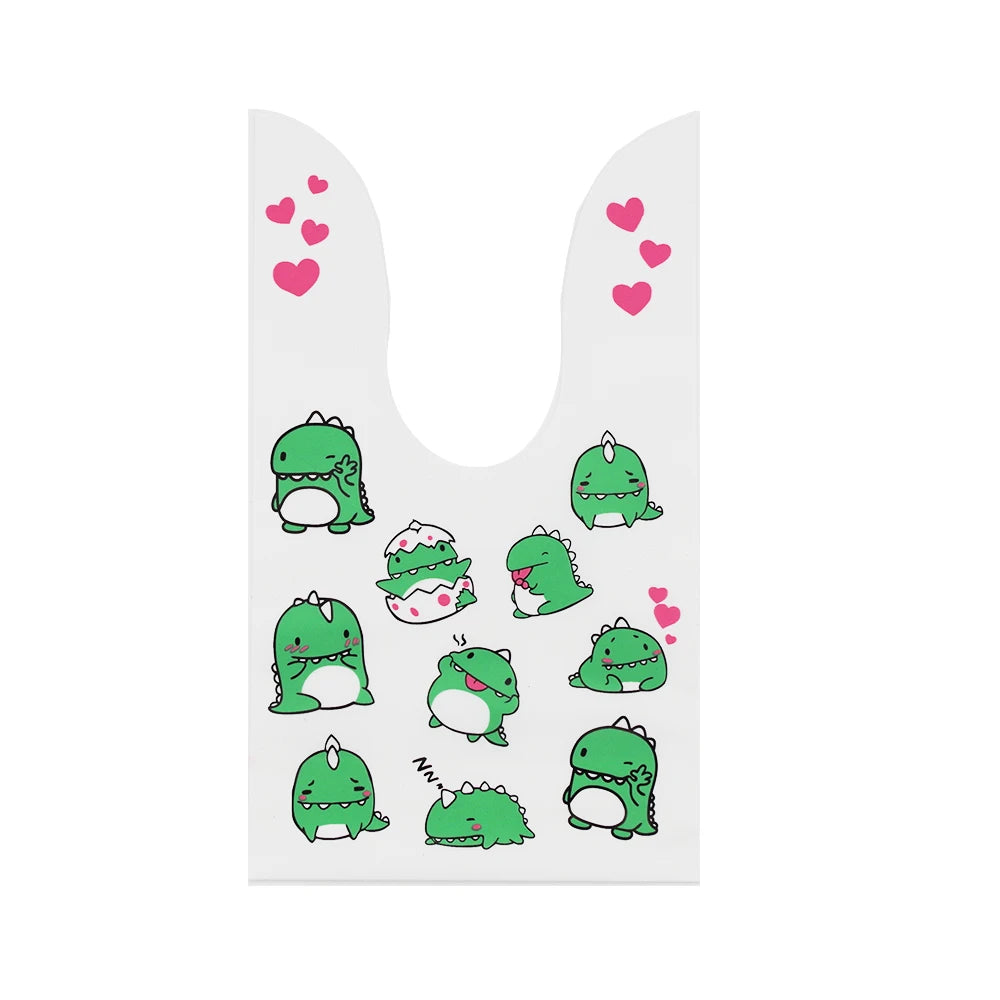 50Pcs Easter Rabbit Ear Bags Cookie Candy Gift Plastic Bags Pouch Baking Packaging for Biscuits Easter Decoration 2024 Birthday - Lootquake