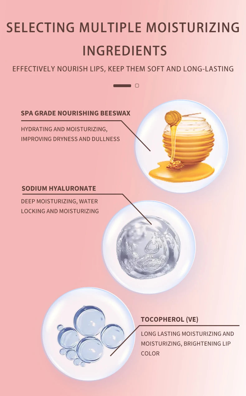 Rouge à lèvres O'CHEAL Color Fruit Pêche Baume à lèvres changeant de température Hydratant Imperméable Longue durée Hydrate Baume à lèvres