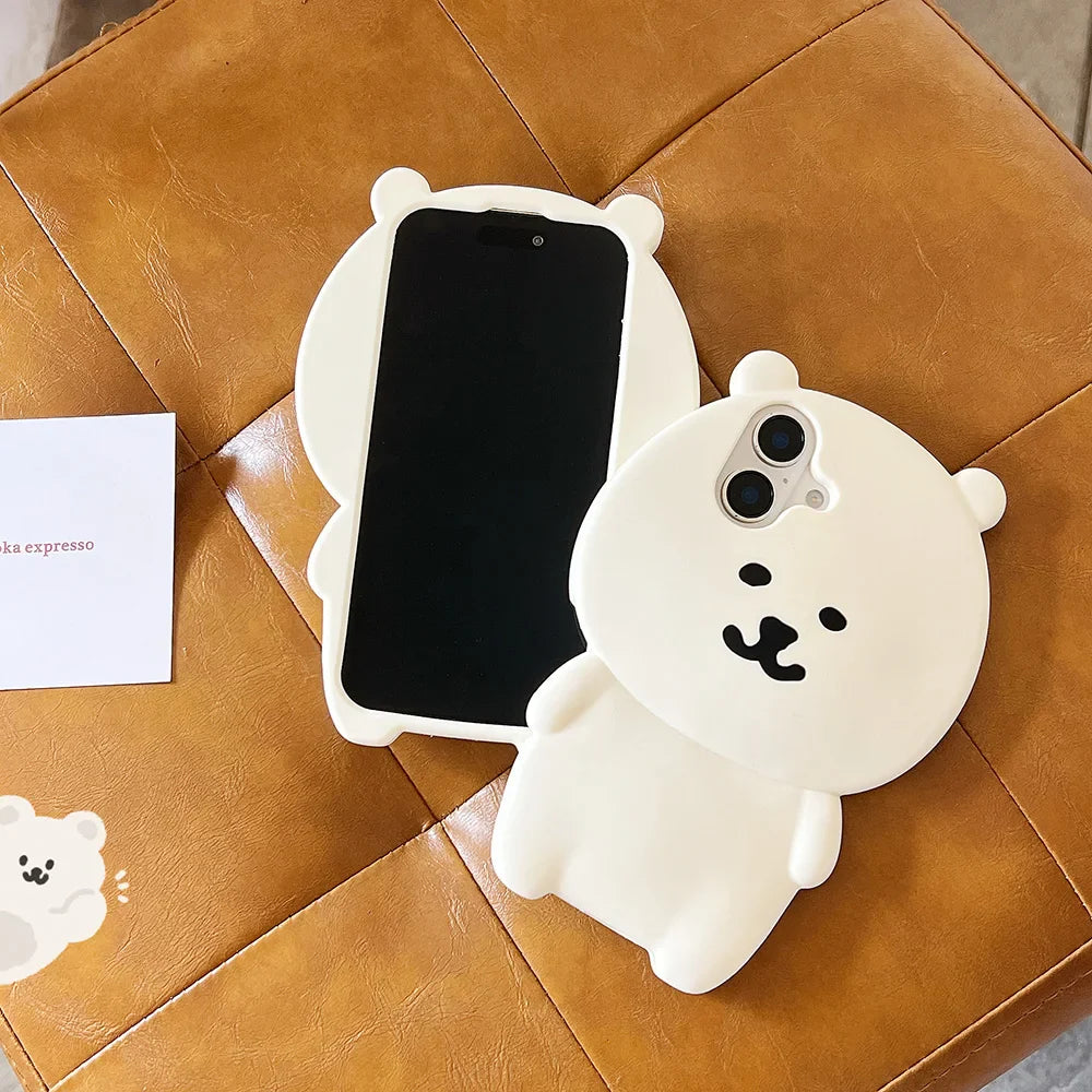 Kawaii 3D Cartoon Nagano Bear Phone Case