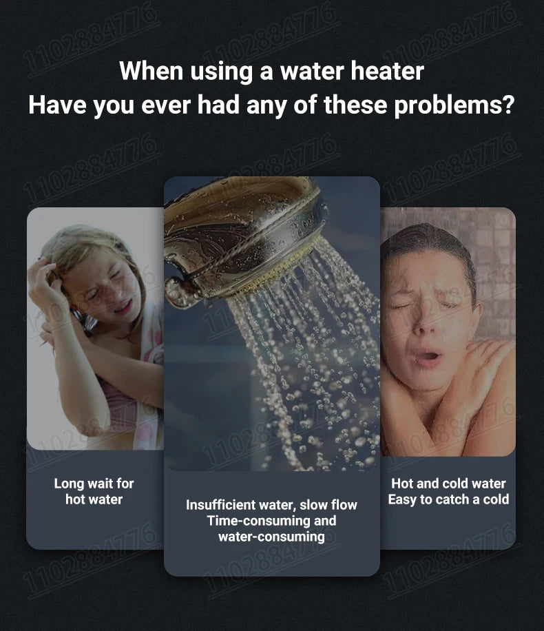 Chauffe-eau instantané portable DIVEDEER 8L/12L/16L/18L, chauffe-eau mural sans réservoir à gaz GPL, affichage numérique, chauffage rapide