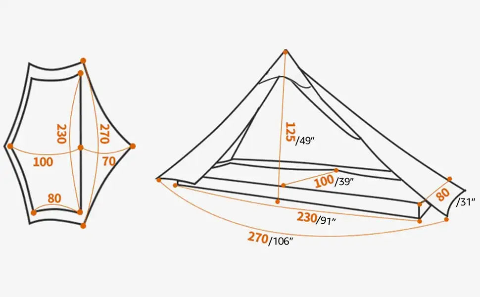 3F UL Gear Lanshan1 Ultralight Tent 3/4 Season Portable Backpacking Tent for 1p Double Layer Tent for Camping, Climbing, Hiking - Lootquake