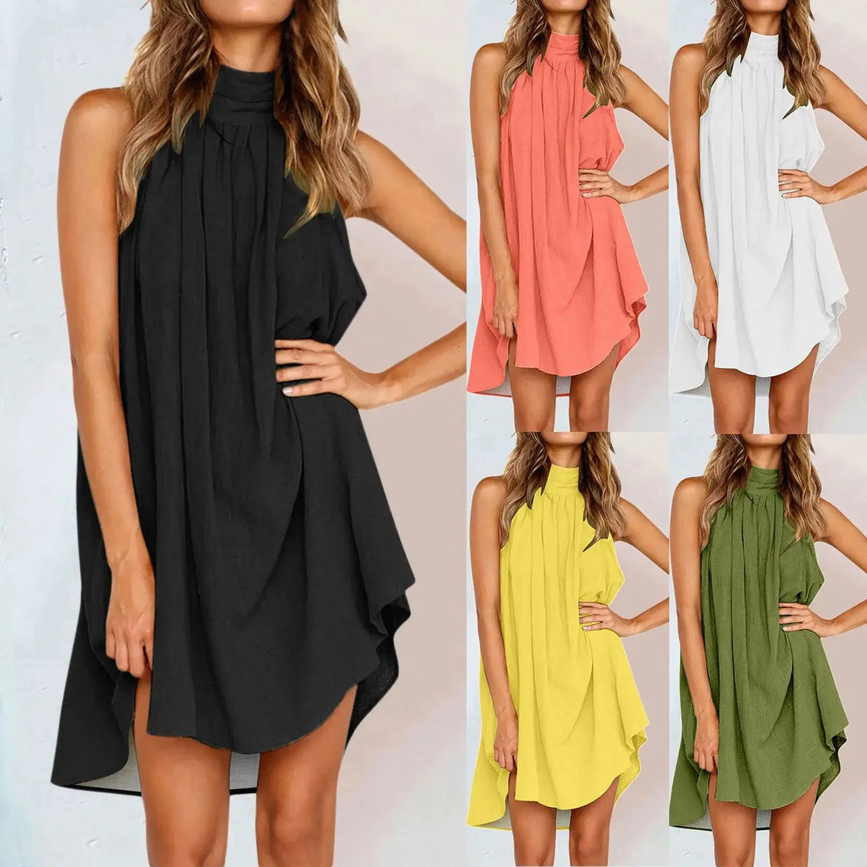 Dresses For Women Summer Casual Plus Size Ladies Casual Loose Long Dress Sleeveless Slit Long Vestidos Elegantes Para Mujeres - Lootquake