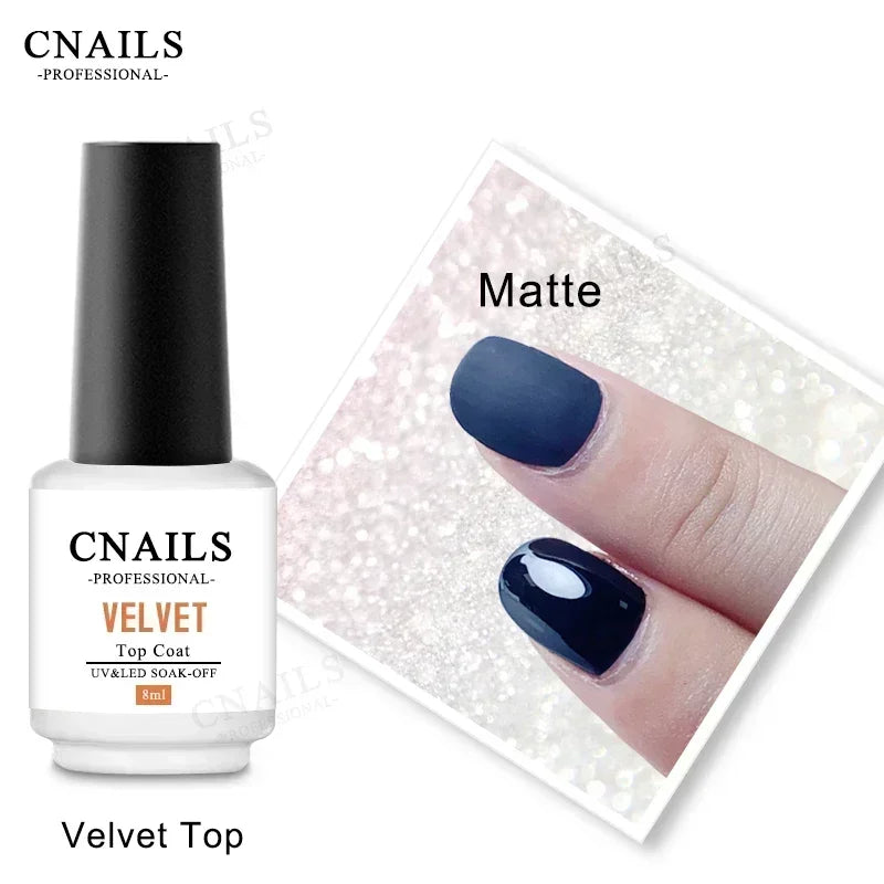 Esmalte de uñas CNails sin necesidad de limpiar, capa superior de gel transparente, capa base de gel, barniz de secado rápido, capa superior UV/LED, accesorios para decoración de uñas, esmalte de uñas mate