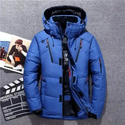 -20 Degree Winter Down Coat Men White Duck Down Parkas Jacket Mens Thick Warm Snow Parka Jacket Overcoat Windbreaker Warm Parkas - Lootquake