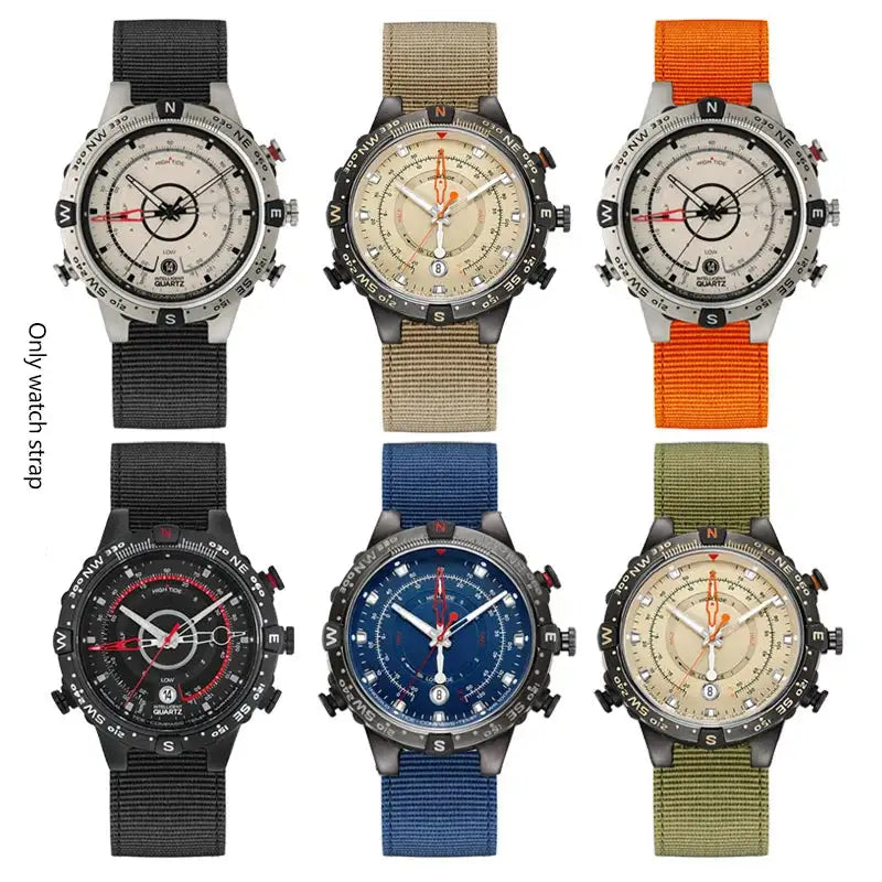 For TIMEX Tide Canvas Convex Strap Male Compass Bracelet T2N721 T2N720 TW2T76500 TW2T76300 Nylon Watchband 24*16MM Wristband - Lootquake