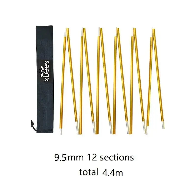 Camping Alloy Tent Poles DIY Tent Rod Skeleton 8.5mm 9.5mm 11mm - Lootquake