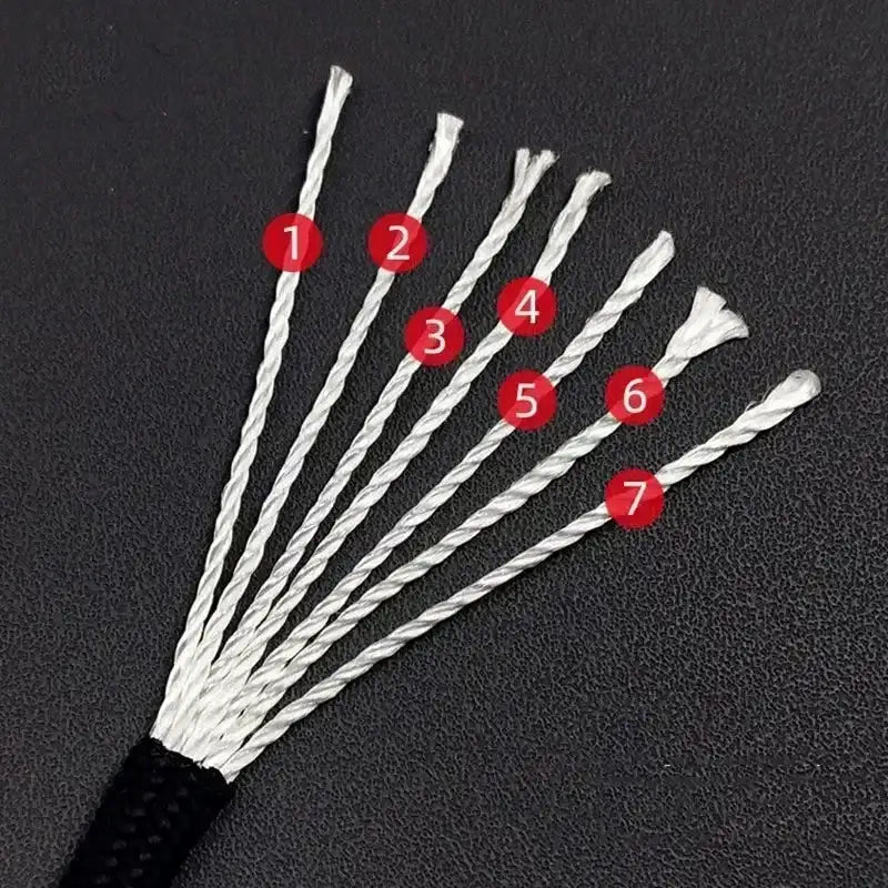 7 Cores 550 Paracord Cord 3 8 16 M Dia.4mm For Outdoor Camping Survival Lanyard Parachute Rope Hiking Tent Accessories - Lootquake