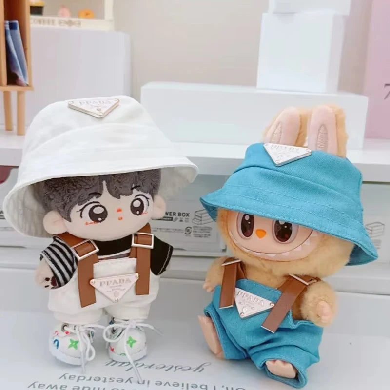 Vêtements de poupée populaires Labubus DIY pour poupée de 17 cm, chapeau, vêtements, accessoires de poupée, jeu de fête assis