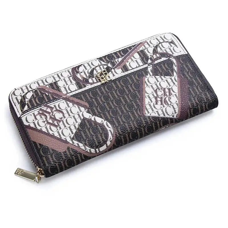 CH High Quality Luxury Women's Handbags Square Wallet Classic Vintage Folding Printed Monogrammed Design Design Fashion Premium - Lootquake