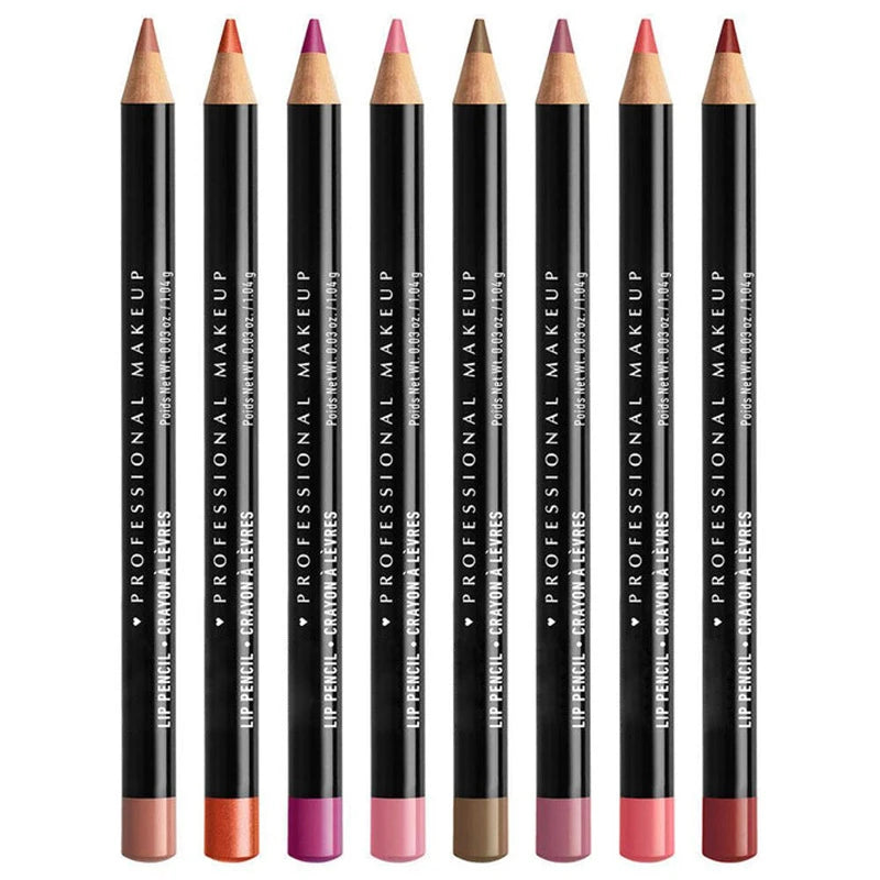 Lápiz labial fino color piel mate cremoso, duradero, resistente al agua, voluminizador, tinte labial, delineador de labios marrón natural, maquillaje profesional.
