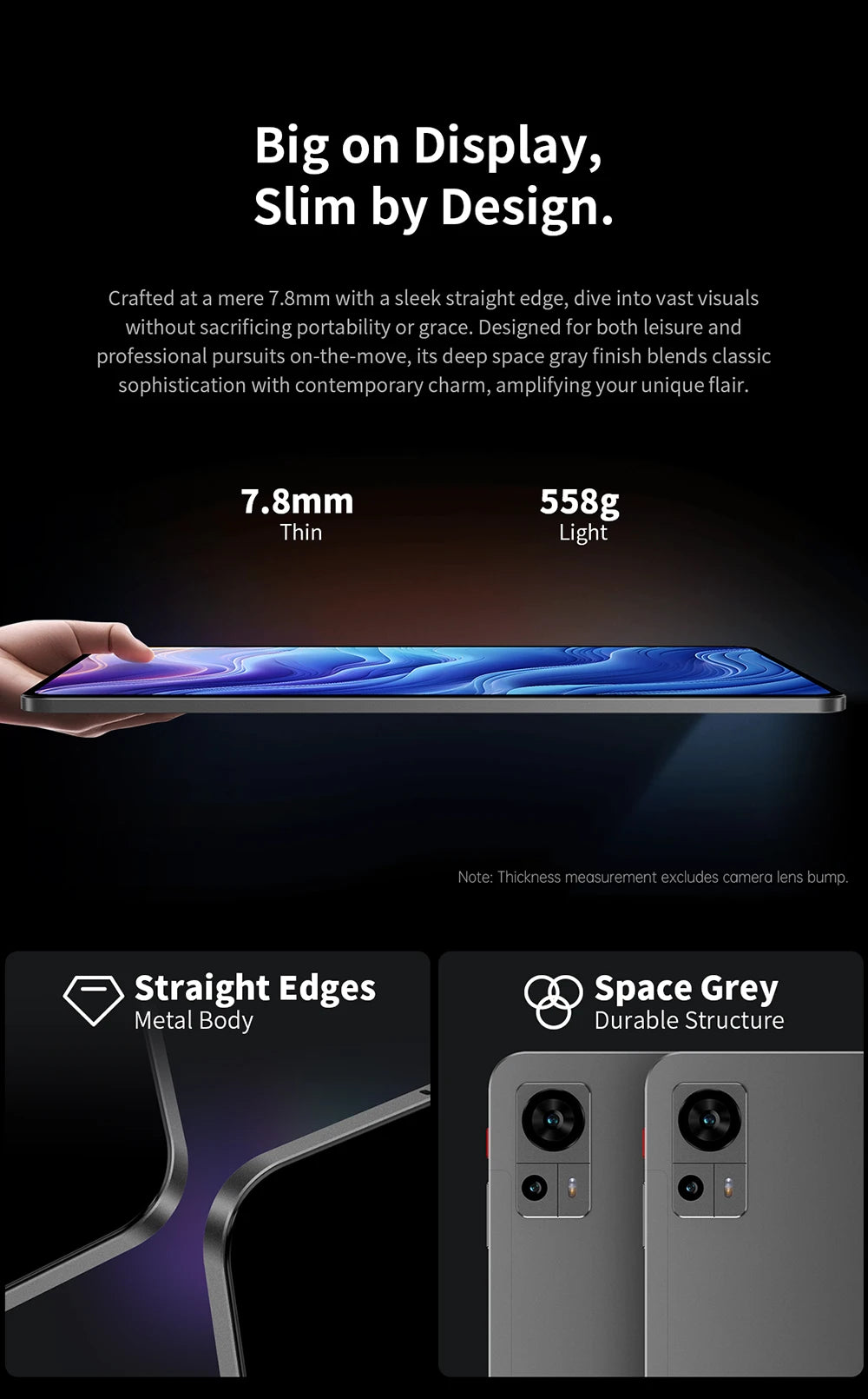 Écran extra large, tablette TECLAST T60, 12'' 2K FHD 2000x1200, Android 13, (8GB + 8GB) 16GB RAM, ROM 256GB, 8000mAh, charge rapide UNISOC T616 8 cœurs 4G VoLTE Wifi 13MP + 5MP