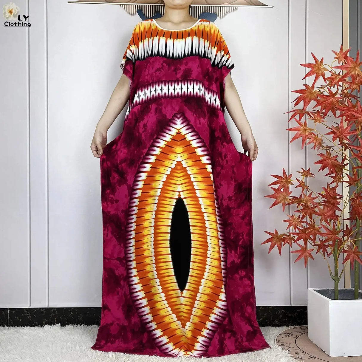 2024 Latest Muslim Sets Women Clothing Cotton Floral Loose Dashiki Long Dress African Abaya Dubai Traditional Islamic Clothing