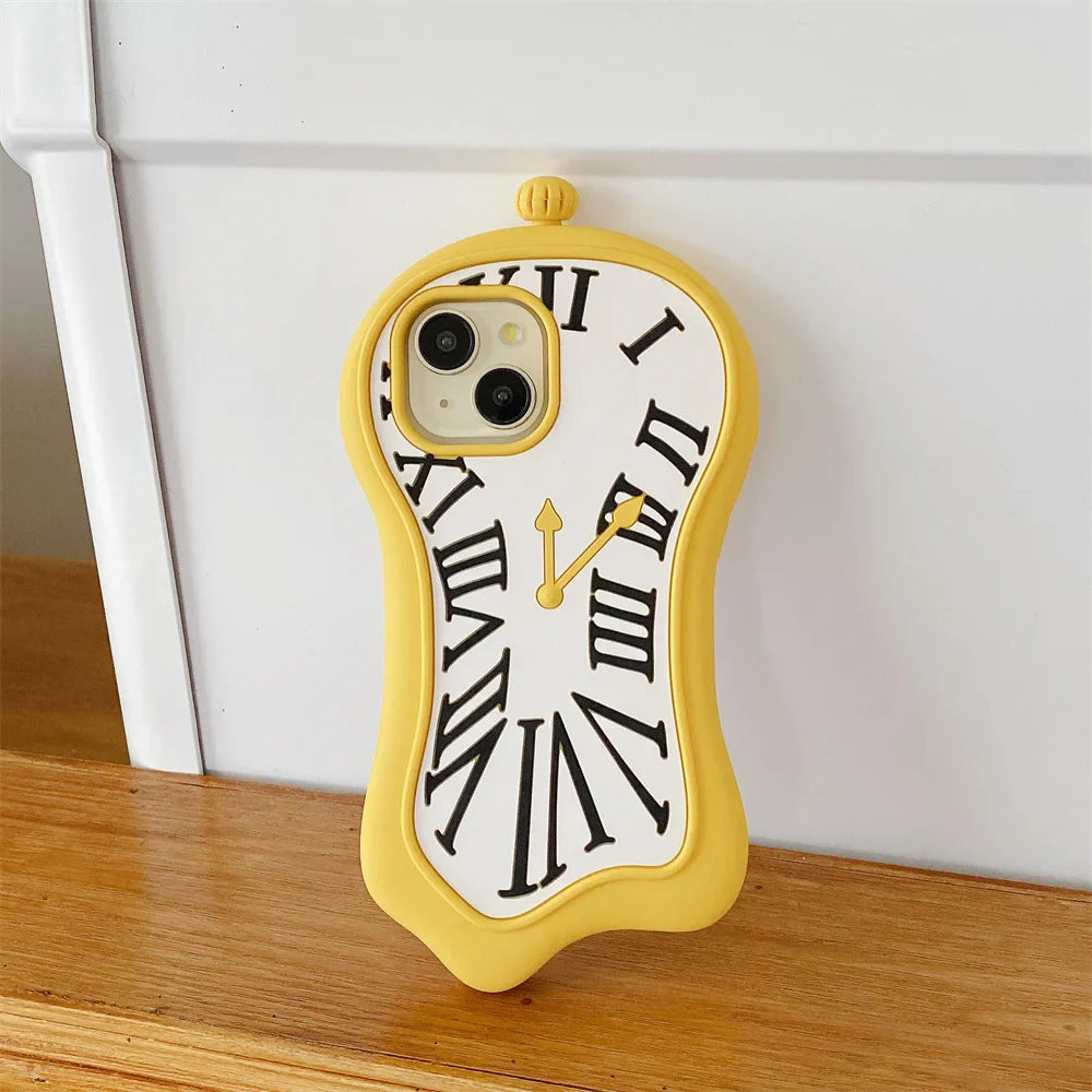 Funny Cartoon 3D Clock Phone Case