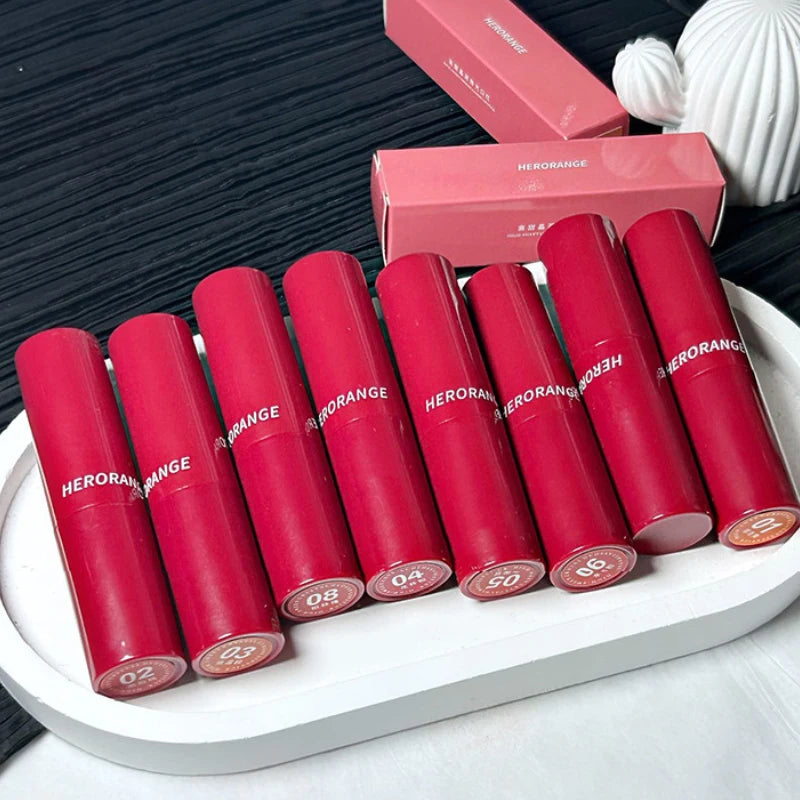 Brillo labial HERORANGE de alto brillo: duradero, sin transferencia, acabado espejo, tinte labial hidratante aterciopelado para un aspecto natural, vegano.