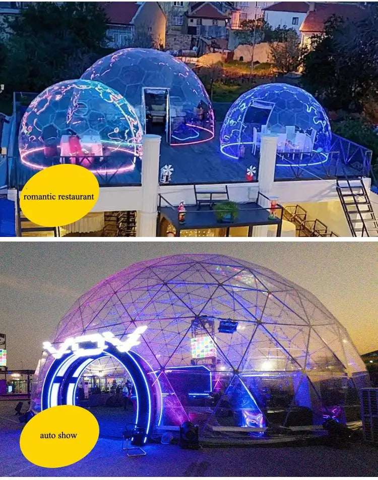 3.6M TPU Transparent Clear Bubble Dome Tent / Outdoor Event Party Camping Cafe Dining Plastic PVC Garden Igloo Dome Tent Luxury - Lootquake