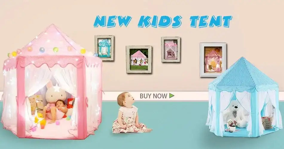 Portable Kids Toy Tipi Tent Princess Pink Girl Castle Play House Children Small House Folding Playtent Party Castle Child Room - Lootquake