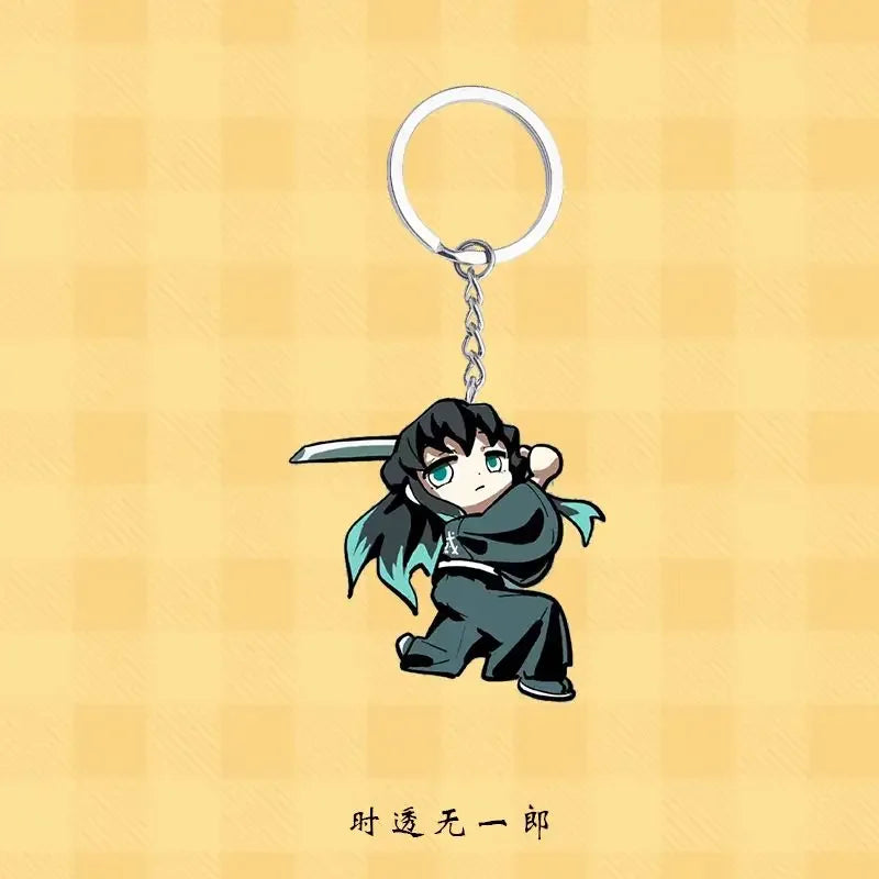 Demon Slayer keychain Tokitoru Muichiro anime peripheral acrylic pendant student cute anime school bag pendant gift wholesale - Lootquake