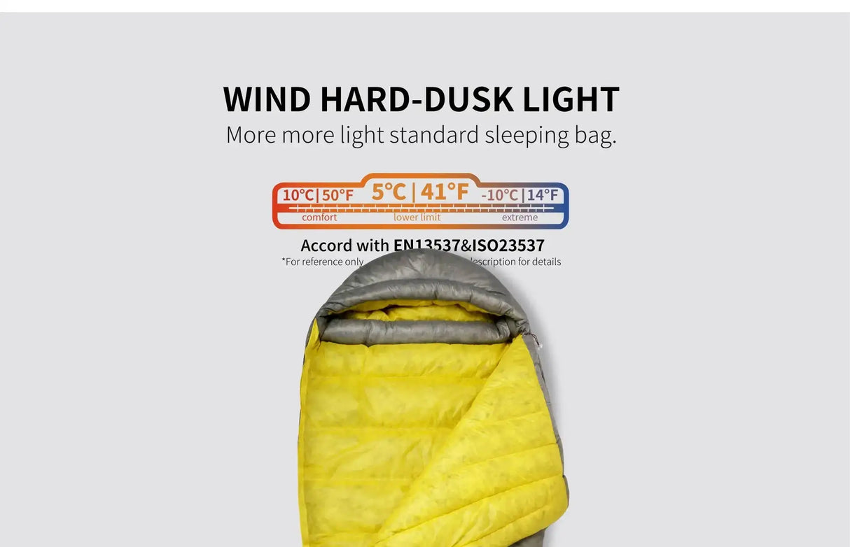AEGISMAX Wind Hard Dusk Upgrade 7D Nylon DWR 800FP Ultra Dry Down Pro Ultralight Sleeping Bag Camping and Hiking for Men & Women - Lootquake