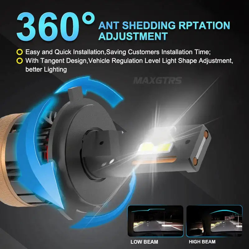 2x 170W 30000LM H4 H7 H8 H11 Car LED Headlights Bulb Fog Light With Canbus No Error 9005 9006 HB3 HB4 Car LED Headlamp Kit - Lootquake