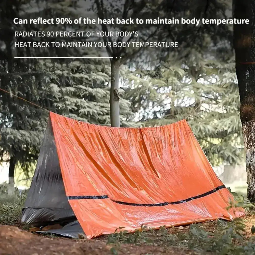 Emergency Sleeping Bag Ultra Waterproof Mylar Thermal Blankets Lightweight Survival Sleeping Bag Keep Warm for Camping Hiking - Lootquake