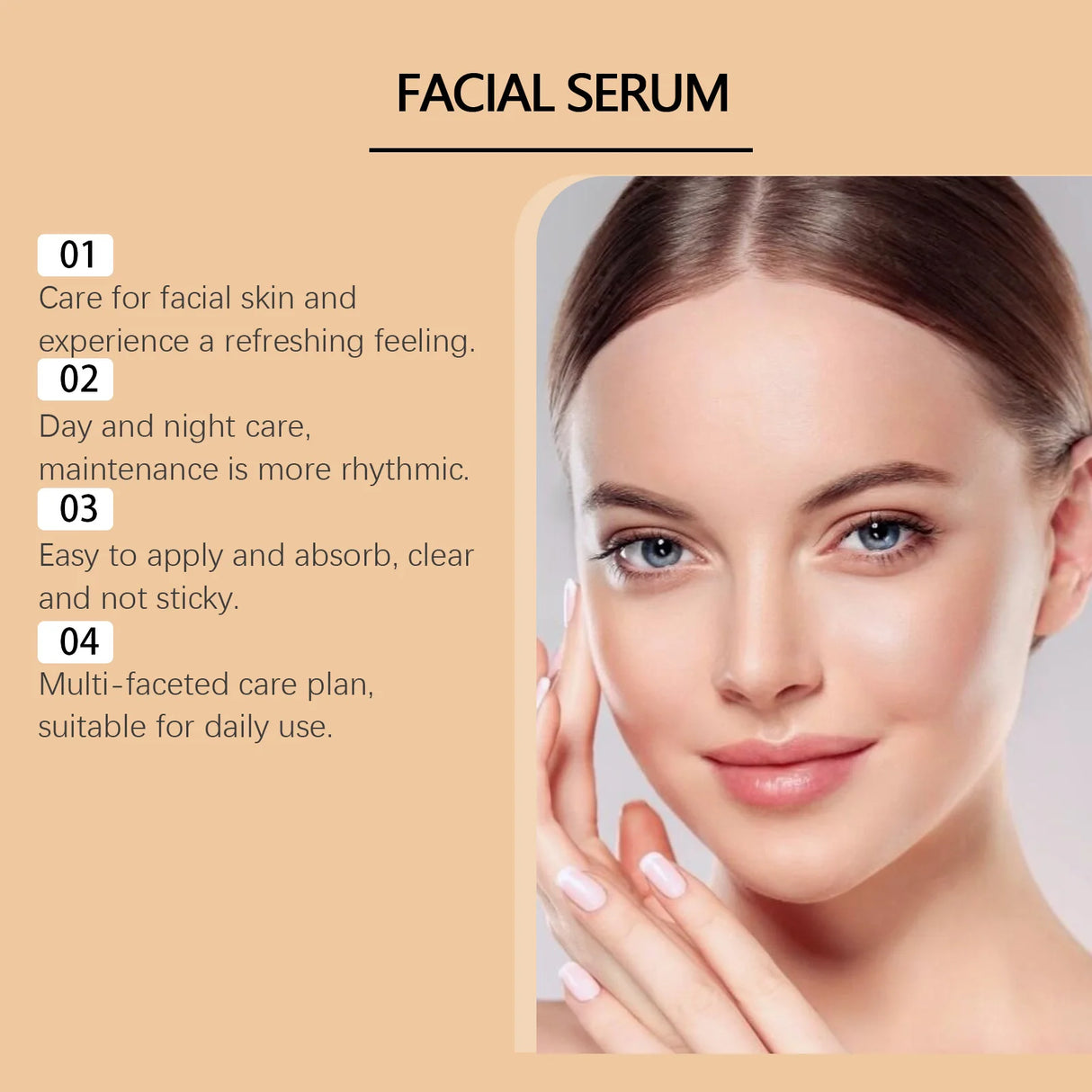 Esencia facial con vitamina C: Hidrata la piel del rostro, refina los poros y mejora la textura de la piel.