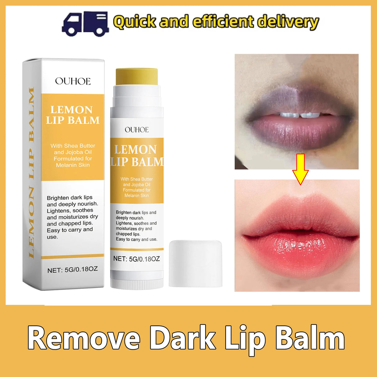 Bálsamo labial con vitamina C para eliminar las ojeras, aclarar la melanina, mascarilla labial, exfoliante, atenuar las líneas de expresión, piel muerta, hidratar, iluminar, reparar, cuidado labial.