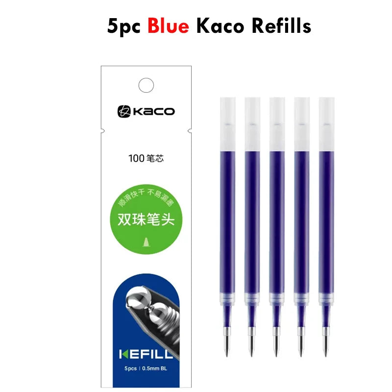 Juegos de bolígrafos de gel KACO, útiles escolares y de oficina para niños, de 0,5 mm de alta capacidad, con forma de corazón o signo del zodiaco, artículos de escritura, regalos de amor, artículos bonitos.