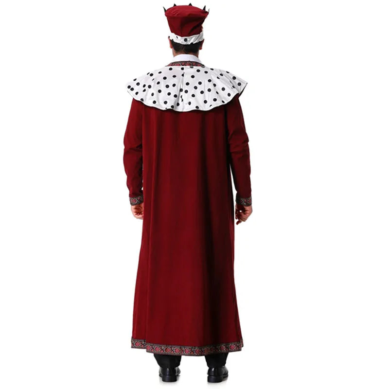 Halloween European Royal Retro Court King Queen Couple Cosplay Costume Christmas Medieval Renaissance Aristocratic Fancy Gown