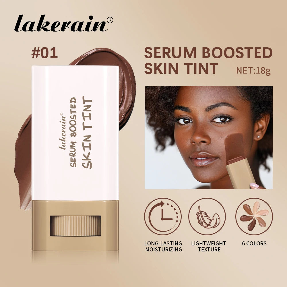 Stick Foundation Balm Serum Boosted Skin Tint Foundation Stick Smooth Plumper Hight Coverage Travel Bronze Foundation Stick Make