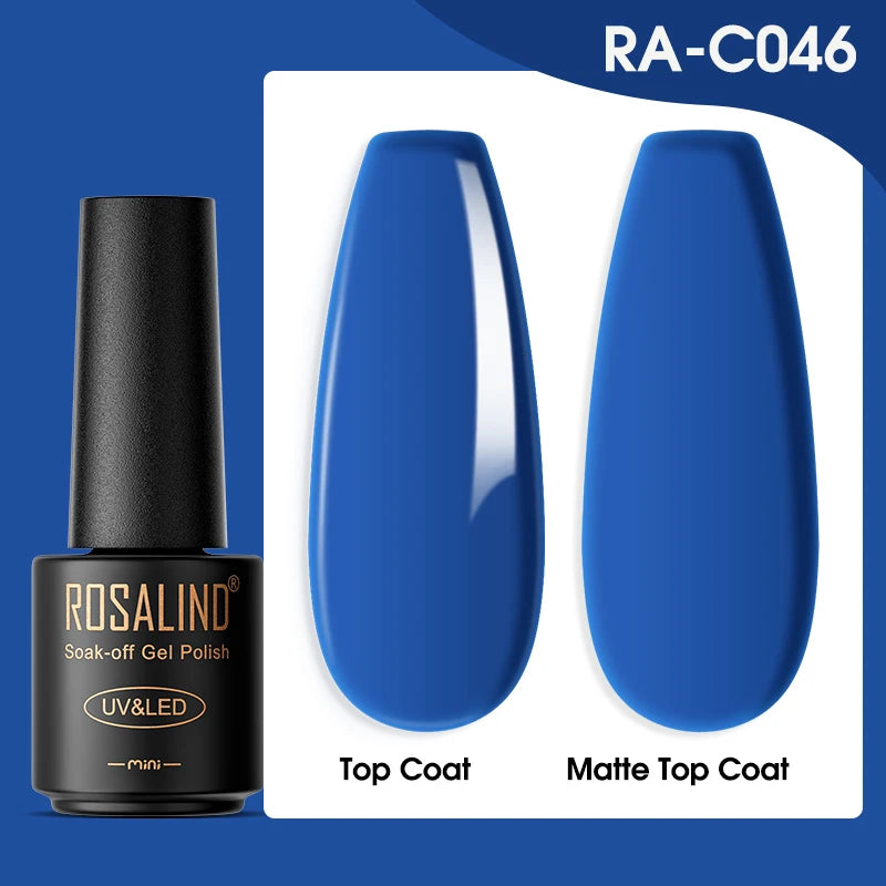 Esmalte de uñas en gel ROSALIND, lámpara para manicura artística con base mate y capa superior, esmalte semipermanente Gellak.