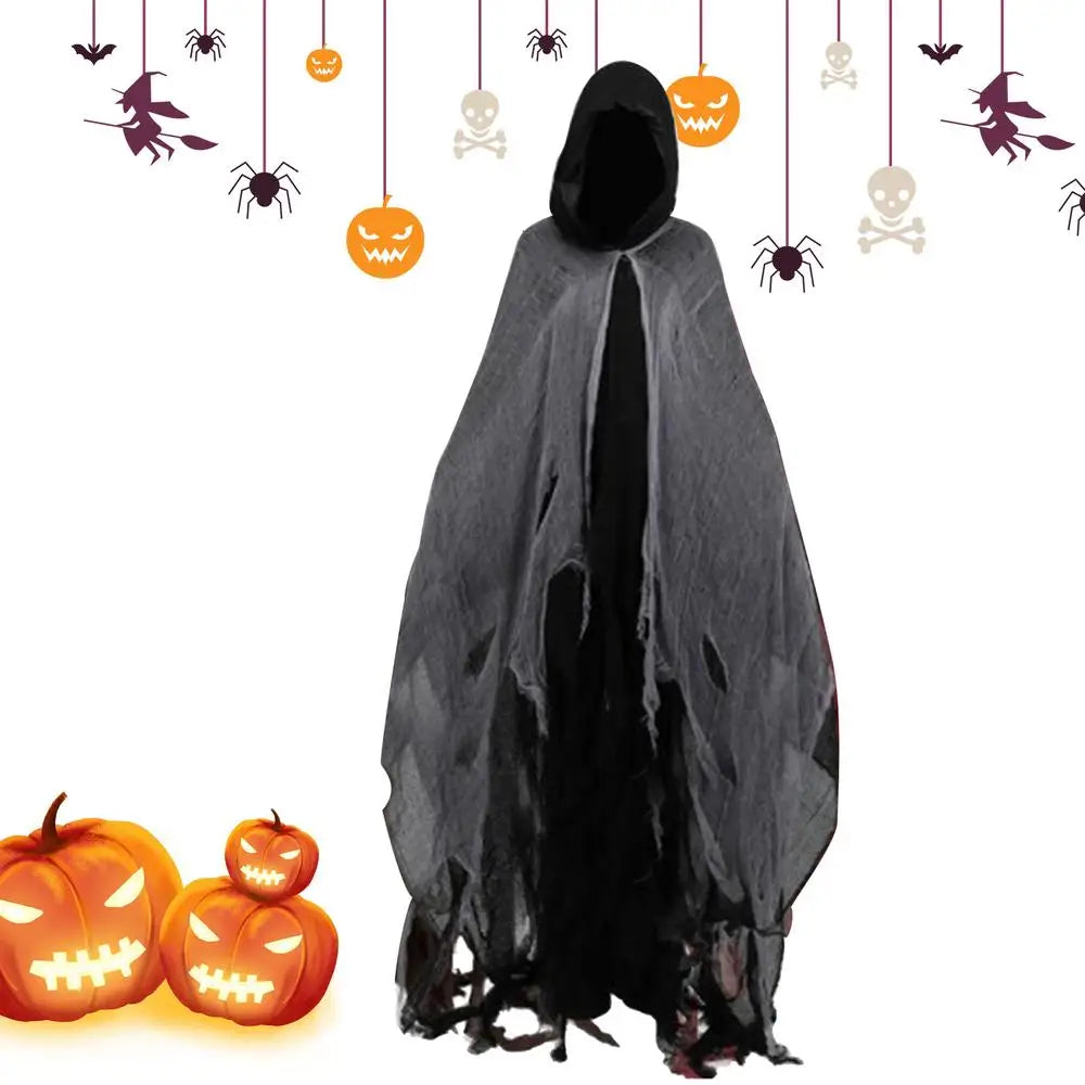 Halloween Cape Unisex Halloween Ghost Dementors Cosplay Costume Horror Dress Up Cape Halloween Horror Costume Cloaks Props