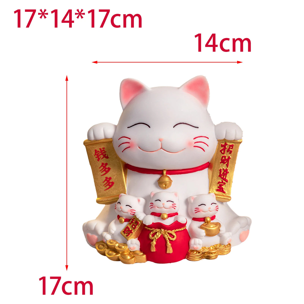 Maneki Neko Cat Piggy Bank Animal Statue Cat Figurine Piggy Bank for Chinese New Year Gift Home Decoration Easter Gifts Kids - Lootquake