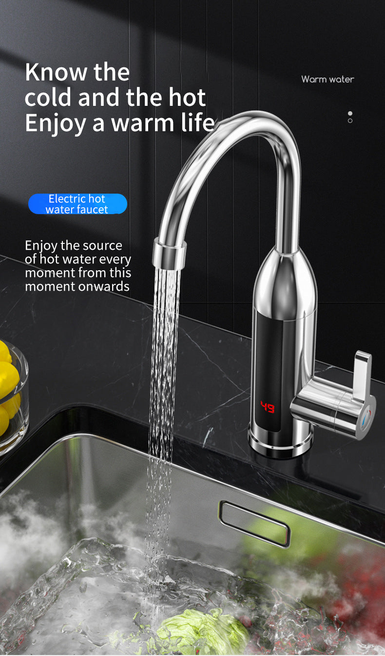 Chauffe-eau électrique de cuisine 3000 W 220 V, robinet instantané en acier inoxydable pour eau chaude et froide