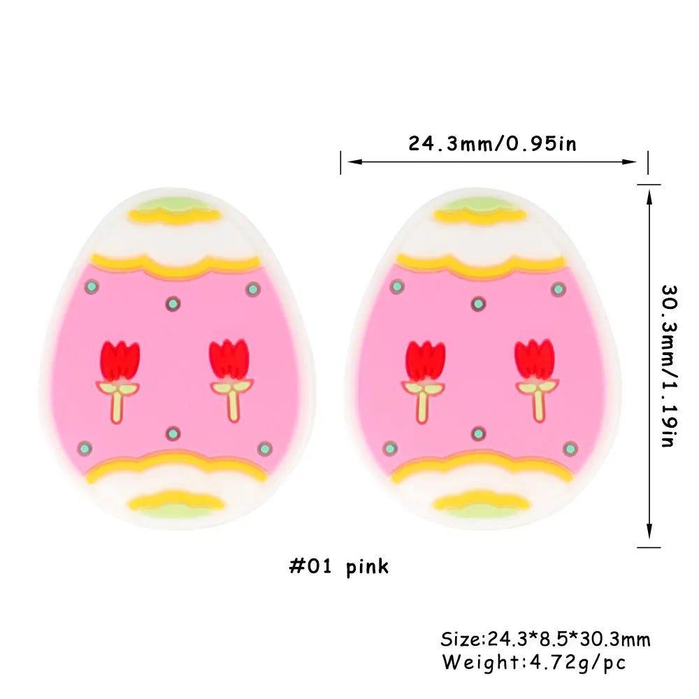 Kovict 5/10Pcs New Focal Silicone Beads Easter Series Bead For Jewelry Making DIY KeyChain Bracelet Necklace Pen Accessories - Lootquake