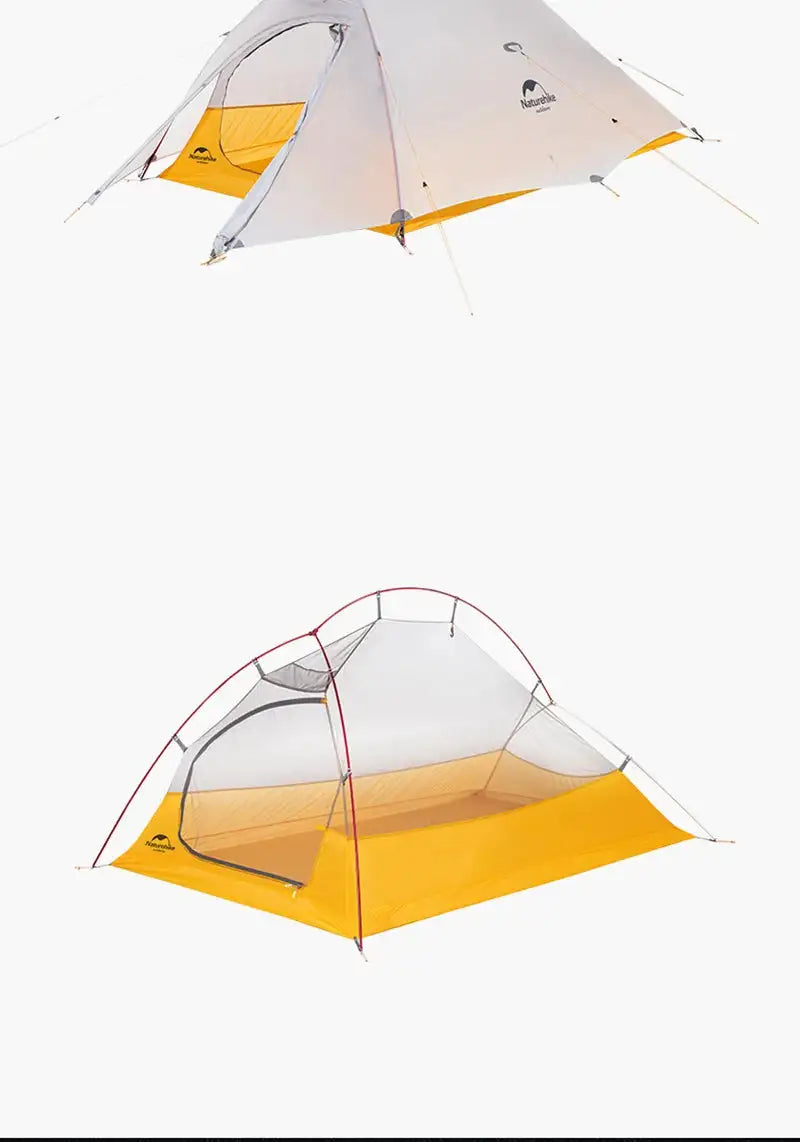 Naturehike Camping Tent Ultralight Portable Cloud Up 2Person 10D Upgraded Folding Backpack Waterproof Tent Travel Beach Tents - Lootquake
