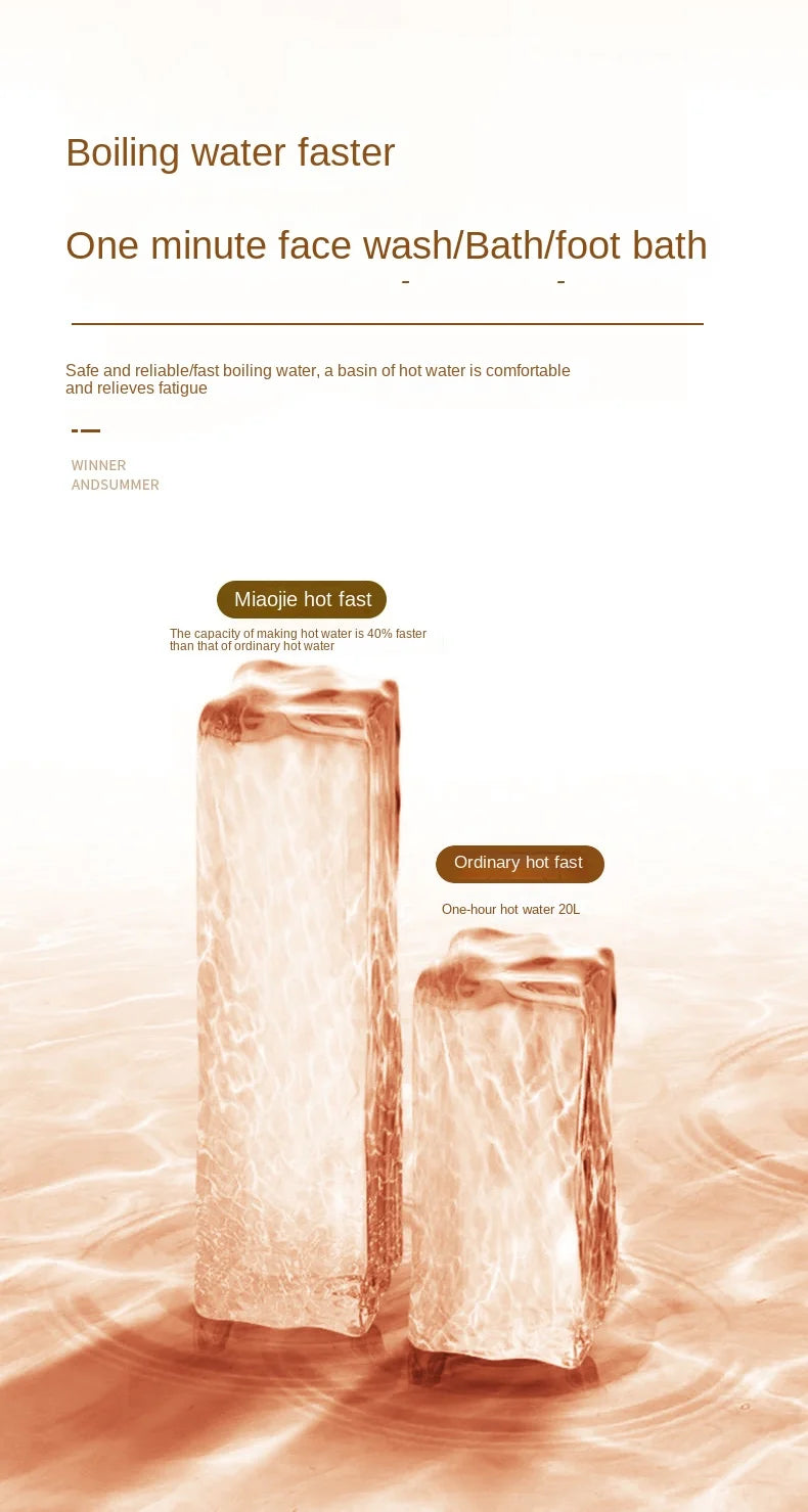 Chauffe-eau électrique portable 110 V/220 V, appareil de chauffage rapide