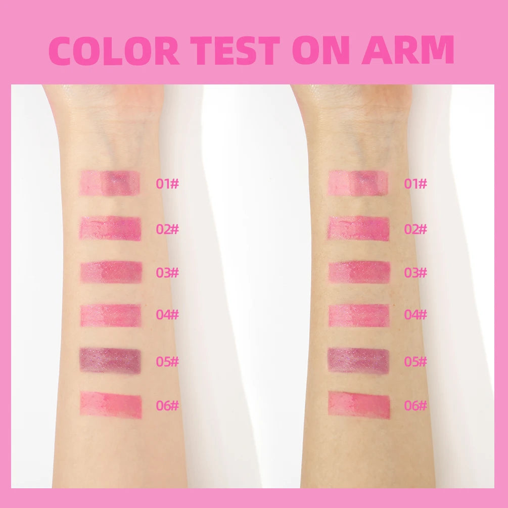 QIBEST - Bálsamo labial mágico con cambio de color cálido, brillo labial transparente, hidratante, brillo labial brillante, cosméticos para labios