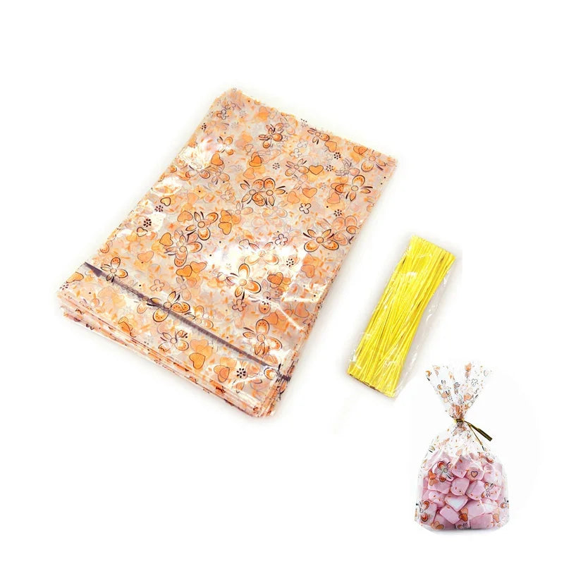 50Pcs Plume Plastic Bag Easter Birthday Party Candy And Sweets Gift Bags Natal Present Anniversaire Gift Wrapping - Lootquake