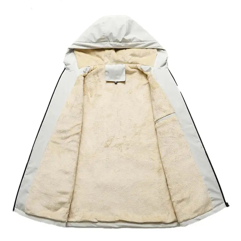 Winter Men's Warm Padded Jackets Fashion Men Fleece Lined Thermal Hooded Coats Men Mountain Ski Windbreaker Jackets Clothing - Lootquake