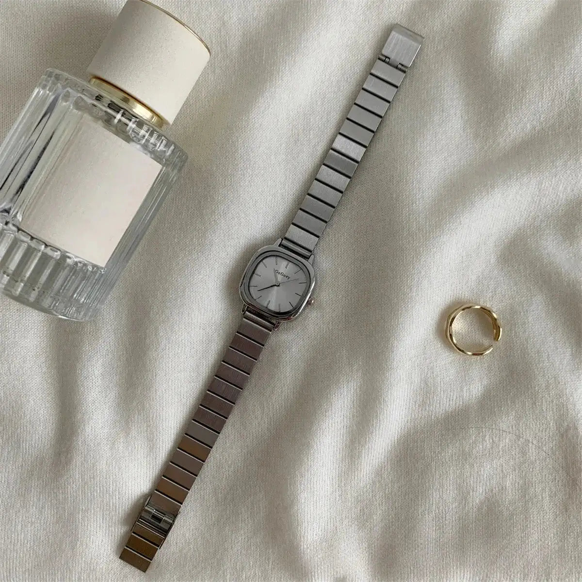 2024 Hot Brand Stainless Steel Strap Watch Women Luxury Gift Quartz Wristwatch Student Fashion Simple Square Quartz Watches - Lootquake