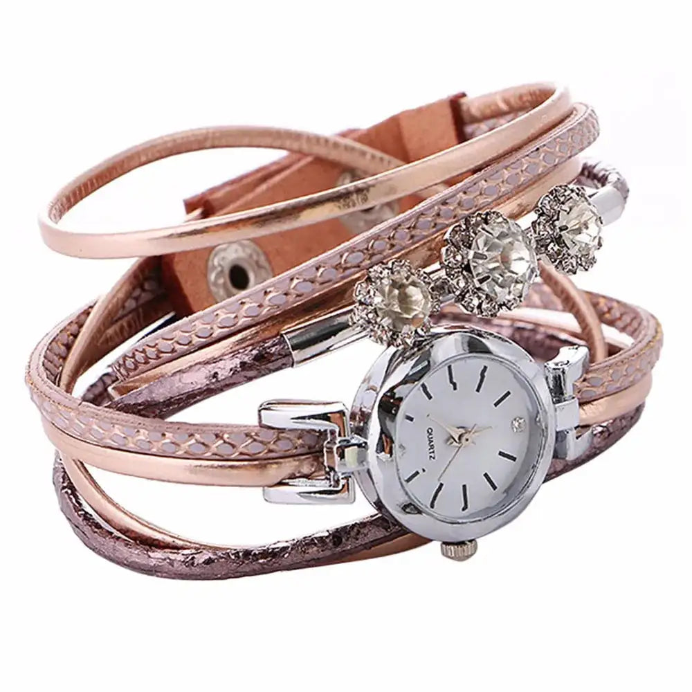 Ladies Watch Circle Diamond Table Student Fashion Bracelet Women's Watch Women's Watches - Lootquake