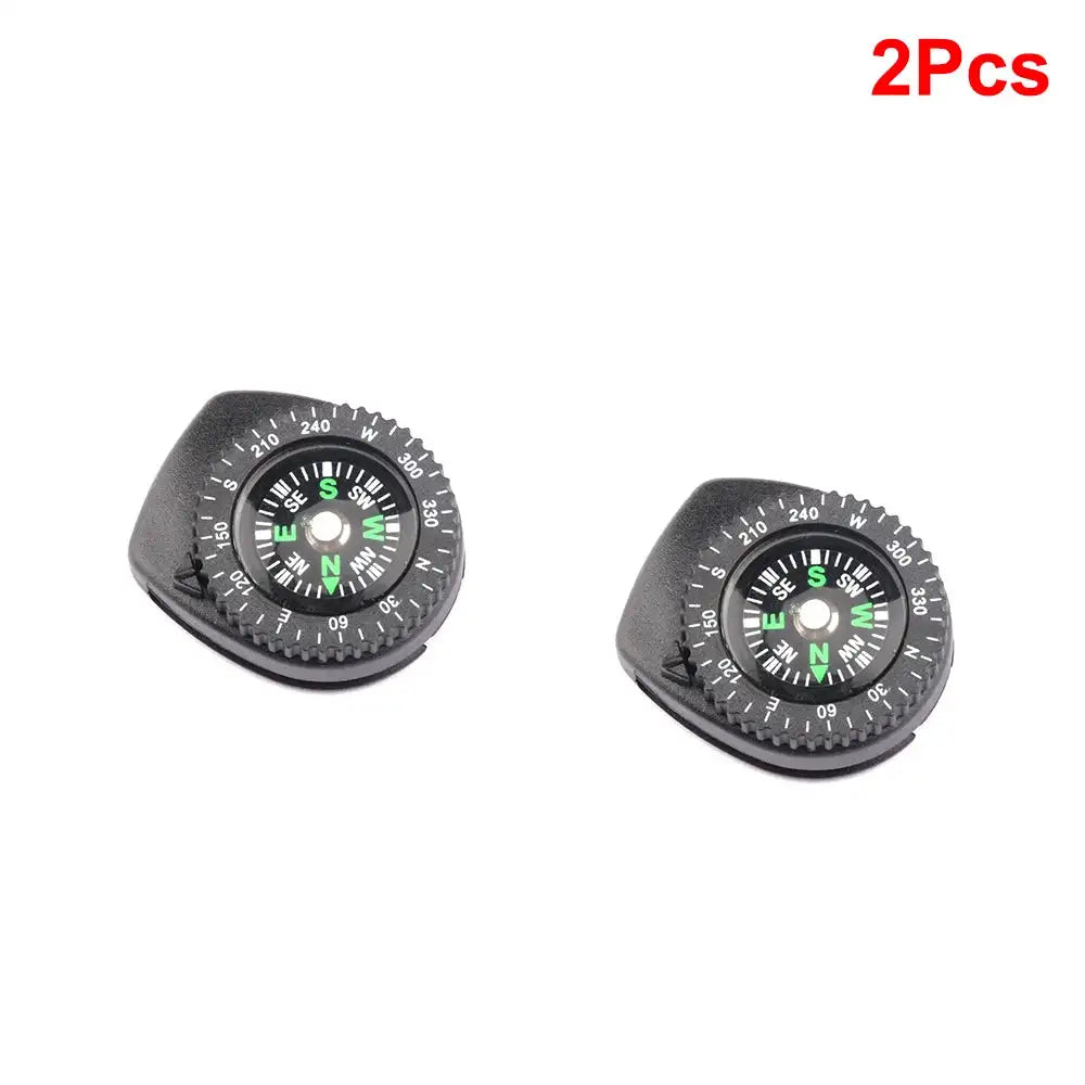 1/2Pcs Mini Watch Strap Button Removable Compass Survival Mini Pocket Compass Outdoor Hiking Camping Accessories - Lootquake