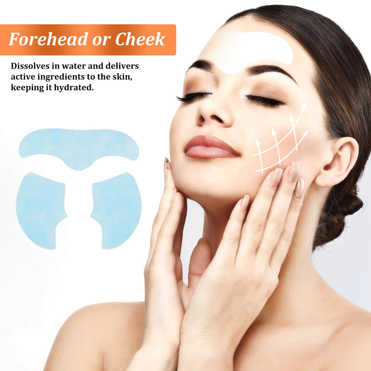 Mascarilla de colágeno soluble en agua, parche hidratante, mascarilla de colágeno soluble, producto para el cuidado de la piel: 3 unidades