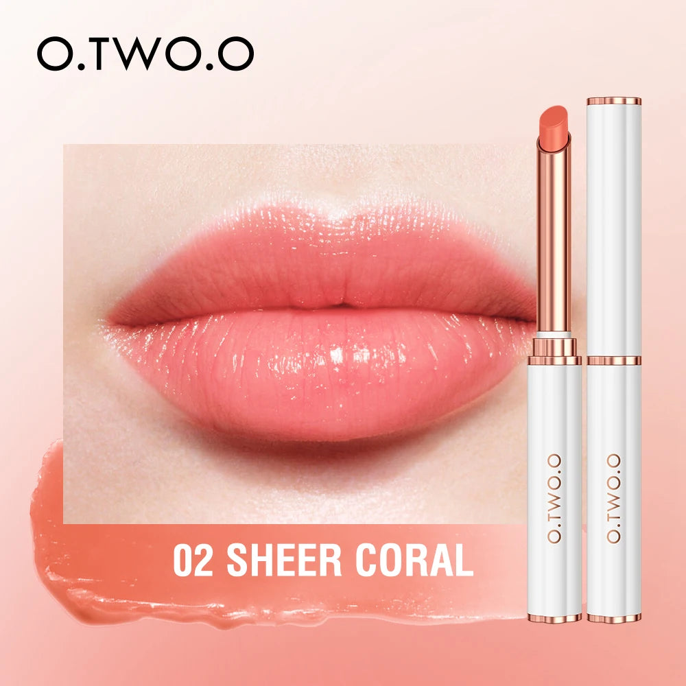 O.TWO.O Rouge à lèvres changeant de couleur Baume à lèvres hydratant Brillant à lèvres nourrissant longue tenue Cire d'abeille naturelle Soins des lèvres Cosmétiques